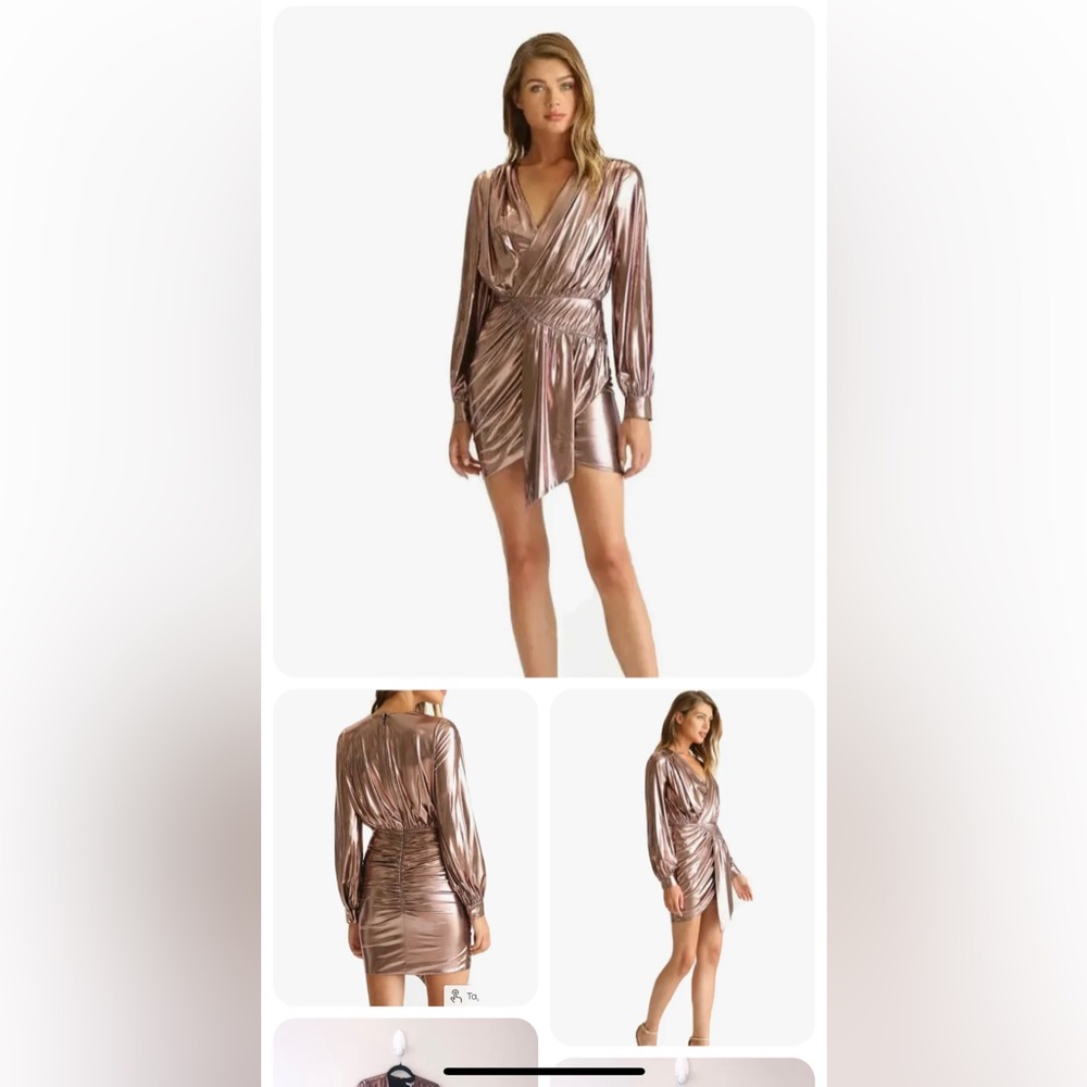Nwt. FATE size Medium metallic rose dress
